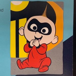 Disney Pixar The Incredibles 2 Jack-Jack Silky Soft throw blanket RARE 52 x 64